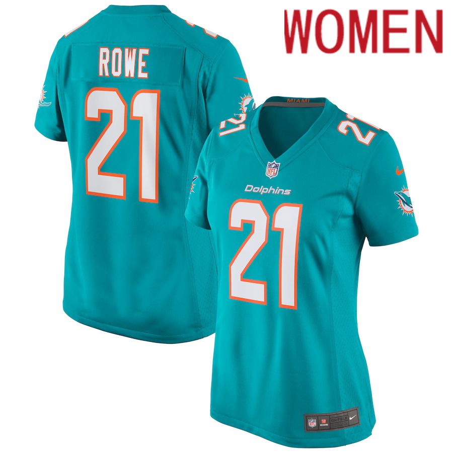 Women Miami Dolphins 21 Eric Rowe Nike Green Game NFL Jersey